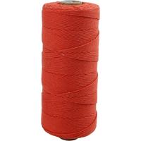 Creativ Company Macramé koord, l: 315 m, dikte 1 mm, dunne kwaliteit 12/12, oranje, 220 gr/ 1 bol