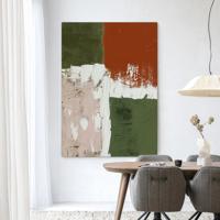 Urban Cotton Wandkleed 'Artistic Chaos' 110 x 145cm in Frame - black