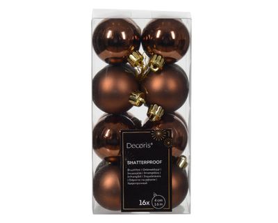Kerstbal kunststof d4 cm esprss 16st kerst - Decoris