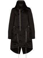 Rick Owens manteau Bauhaus Fishtail oversize - Noir