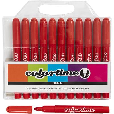 Colortime Rode jumbo stiften, 12st.