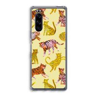 Cute Tigers and Leopards: Sony Xperia 5 Transparant Hoesje