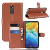 Litchi textuur horizontale Flip lederen draagtas voor LG Stylo 5 met houder & kaartsleuven & portemonnee (bruin)