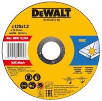DeWalt Accessoires blik 10st doorslijpschijf inox 125x1,2x22,2mm - dt42340tz-qz