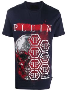 Philipp Plein t-shirt à logo imprimé - Bleu