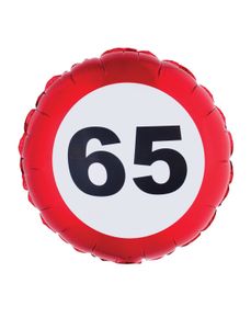 Folieballon verkeersbord 65 jaar