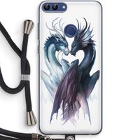 Yin Yang Dragons: Huawei P Smart (2018) Transparant Hoesje met koord