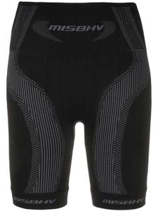 MISBHV short de cyclisme à logo en intarsia - Noir