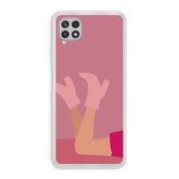 Pink boots: Samsung Galaxy A22 4G Transparant Hoesje