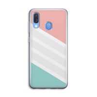 Strepen pastel: Samsung Galaxy A40 Transparant Hoesje