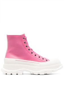 Alexander McQueen bottines Tread Slick - Rose