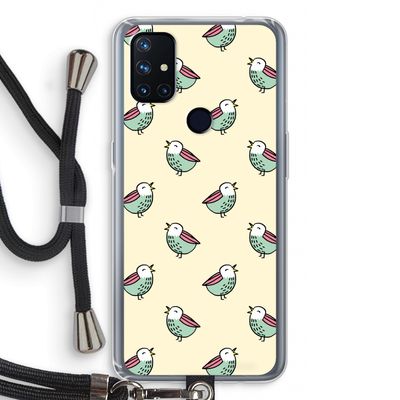 Vogeltjes: OnePlus Nord N10 5G Transparant Hoesje met koord