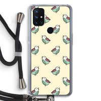Vogeltjes: OnePlus Nord N10 5G Transparant Hoesje met koord