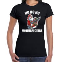 Hohoho motherfuckers fout Kerst t-shirt zwart voor dames