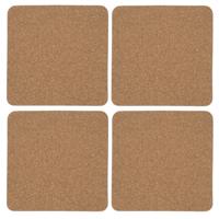 Cook Concept Onderzetter - 4x - kurk - vierkant - D19 cm - voor pannen - hittebestendig Cook Concept Onderzetter - 4x - kurk - vierkant - D19 cm - voor pannen - hittebestendig