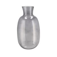 Bloemenvaas Mira - fles vaas model - smoke glas - D21 x H37 cm - thumbnail