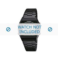 Horlogeband Casio B640WB-1AEF / B640WB-1A / 10409334 Staal Zwart 18mm - thumbnail