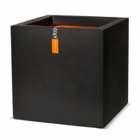 Urban Smooth NL II bloempot vierkant zwart 30x30x30 cm plantenbak Capi