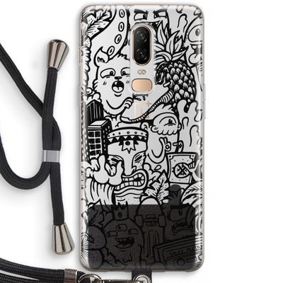 Vexx Black Mixtape: OnePlus 6 Transparant Hoesje met koord