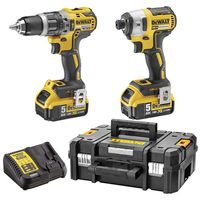 DeWalt DCK266P2T accu set |  DCD796 + DCF887 in T-Stak koffer | 18v 5.0Ah Li-ion - DCK266P2T-QW - thumbnail