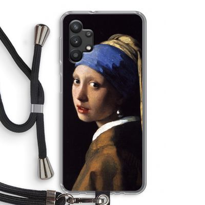 The Pearl Earring: Samsung Galaxy A32 5G Transparant Hoesje met koord