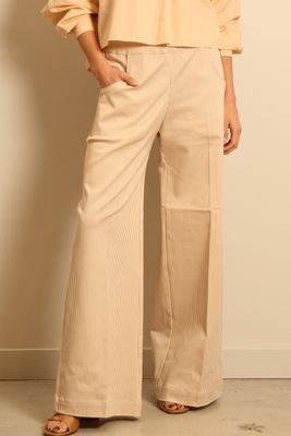 Sea me happy Sea Me Happy - broek - Woody denim striped - sand Sea me happy Sea Me Happy - broek - Woody denim striped - sand