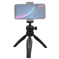 PULUZ 20cm Pocket kunststof statief mount met 360 graden bal hoofd voor smartphones GoPro DSLR camera's (zwart)