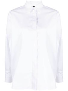 PINKO chemise en coton à logo brodé - Blanc