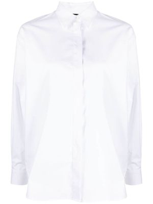 PINKO chemise en coton à logo brodé - Blanc