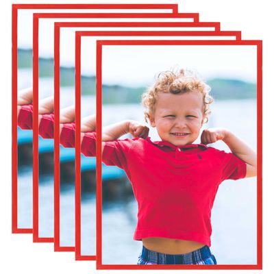 VidaXL Fotolijsten 5 st voor wand of tafel 70x90 cm mdf rood