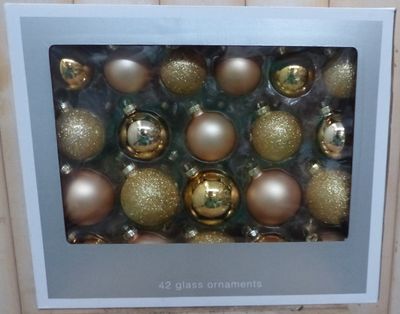Kerstballen glas goud - Warentuin mix