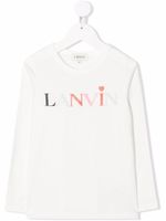Lanvin Enfant t-shirt à logo imprimé - Blanc