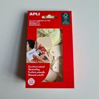 Hangetiket met koord 22x35 mm GEEL 100st