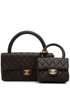 CHANEL Pre-Owned lot de deux sacs à main Classic Flap (2004) - Marron