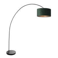 Steinhauer BooglampSolva zwart met groene kap - 3899ZW