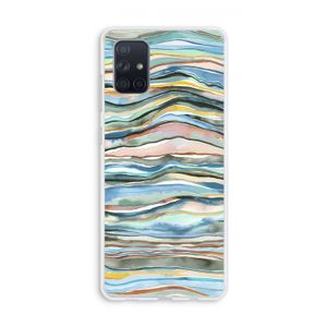 Watercolor Agate: Galaxy A71 Transparant Hoesje