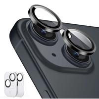 iPhone 15/15 Plus Tempered-Glass Lens Protectors - Black
