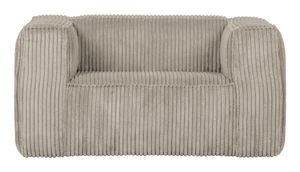 WOOOD Fauteuil 'Bean' Rib, kleur Naturel