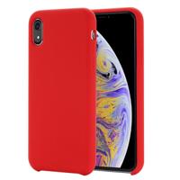 Four Corners volledige dekking Liquid silicone case voor iPhone XR (rood)