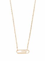 Aurelie Bidermann collier Paper Clip en or 18ct orné de diamants