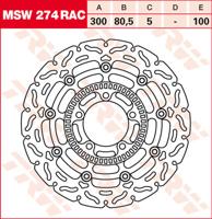 TRW Remschijf, remschijven voor de moto, MSW274RAC