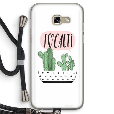 I love cacti: Samsung Galaxy A5 (2017) Transparant Hoesje met koord