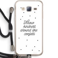 Confetti: Samsung Galaxy J3 (2016) Transparant Hoesje met koord