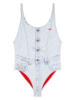 Diesel maillot de bain BFSW-Slia à imprimé jean - Bleu