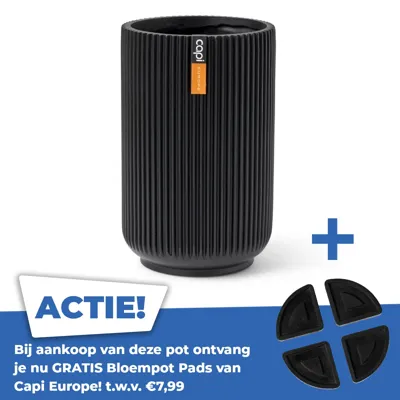 Vaas hoog groove d11h17 zwart