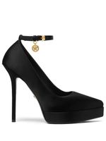 Versace escarpins satinés à plateforme 130 mm - Noir - thumbnail