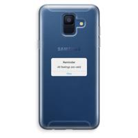 Reminder: Samsung Galaxy A6 (2018) Transparant Hoesje - thumbnail