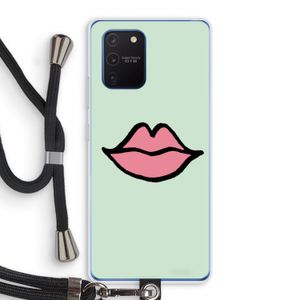 Kusje: Samsung Galaxy Note 10 Lite Transparant Hoesje met koord