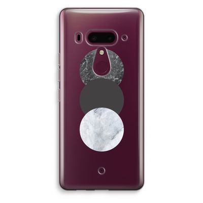 Marmeren cirkels: HTC U12+ Transparant Hoesje