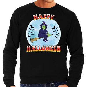 Happy Halloween heksje horror trui zwart voor heren 2XL  -